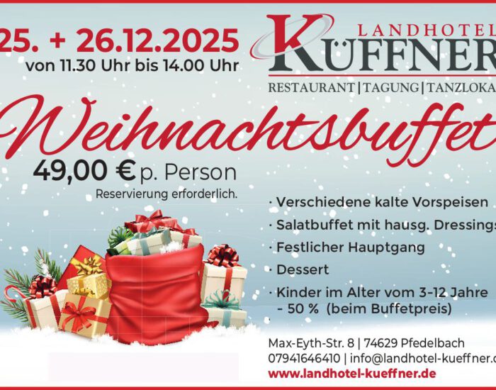 Landhotel Küffner Weihnachten 2025