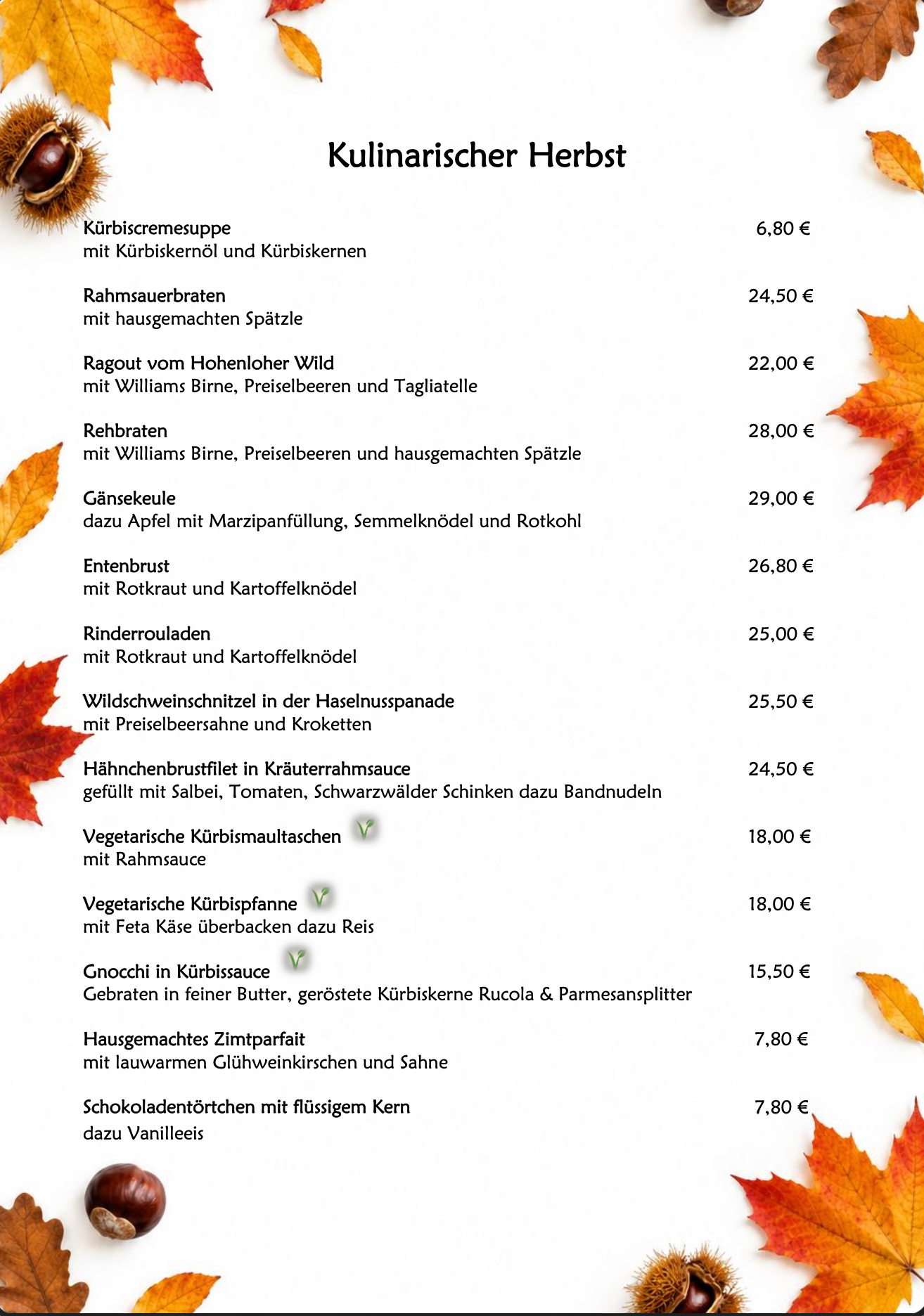Kulinarischer Herbst 2