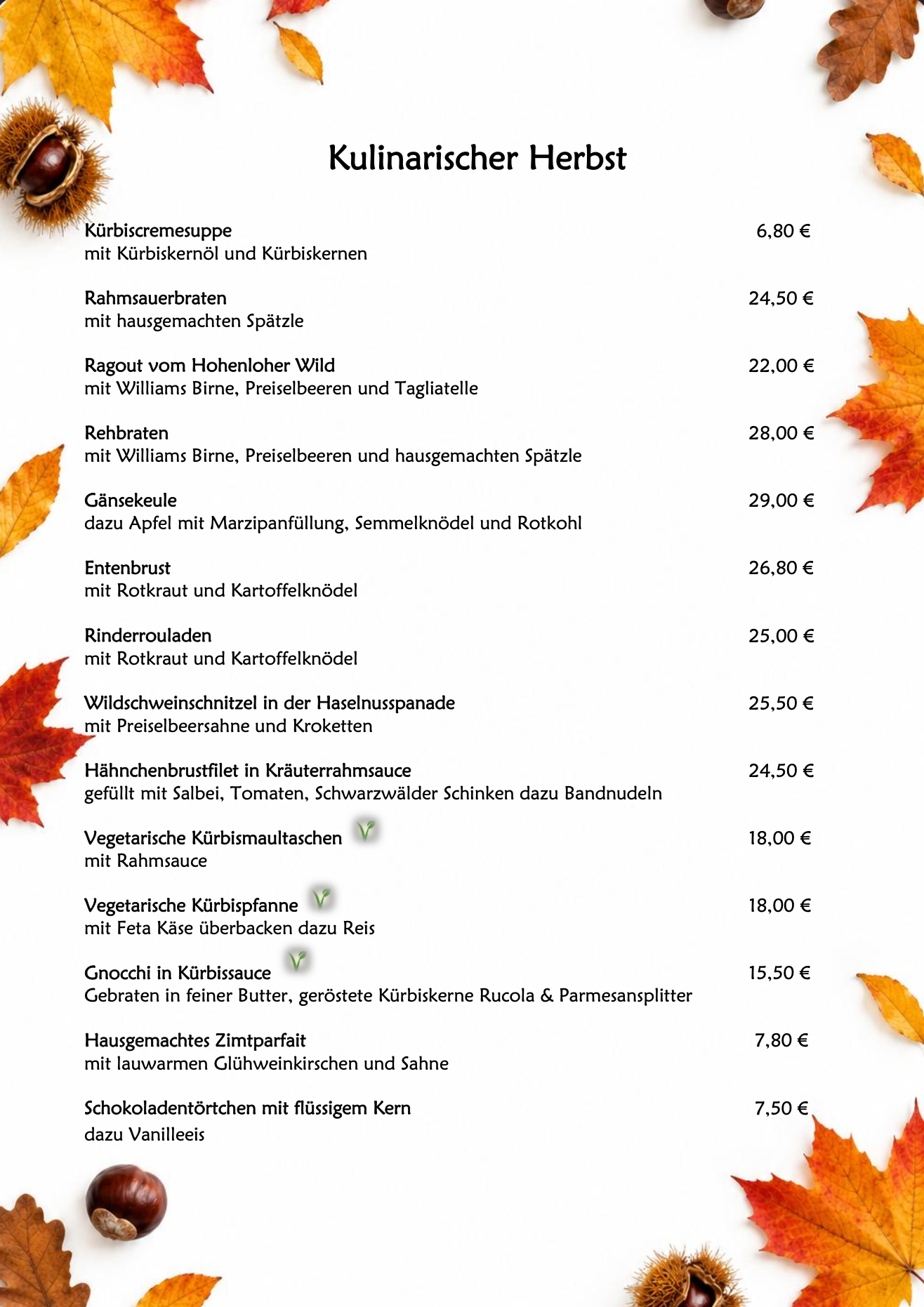 Kulinarischer Herbst