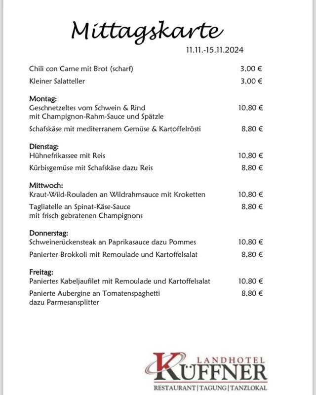 Unser Restaurant hat täglich von
Montag bis Freitag 
von 11.30 Uhr bis 14.00 Uhr & 17.00 Uhr bis 21.00 Uhr 
Geöffnet 
Samstag von 17.00 Uhr bis 21.00 Uhr
Sonntag von  11.30 Uhr bis 14.00Uhr 

#essenundtrinken #mittagstisch #meinelieblingsstadt #hohenloher #oehringen_lieblingsstadt #oehringen #pfedelbacherschloss #restaurant #schwäbischhall #hohenlohertagblatt #bretzfeld #küffnerlandhotel #feiernkönnenwir #bitzfeld #landfrauenpfedelbach